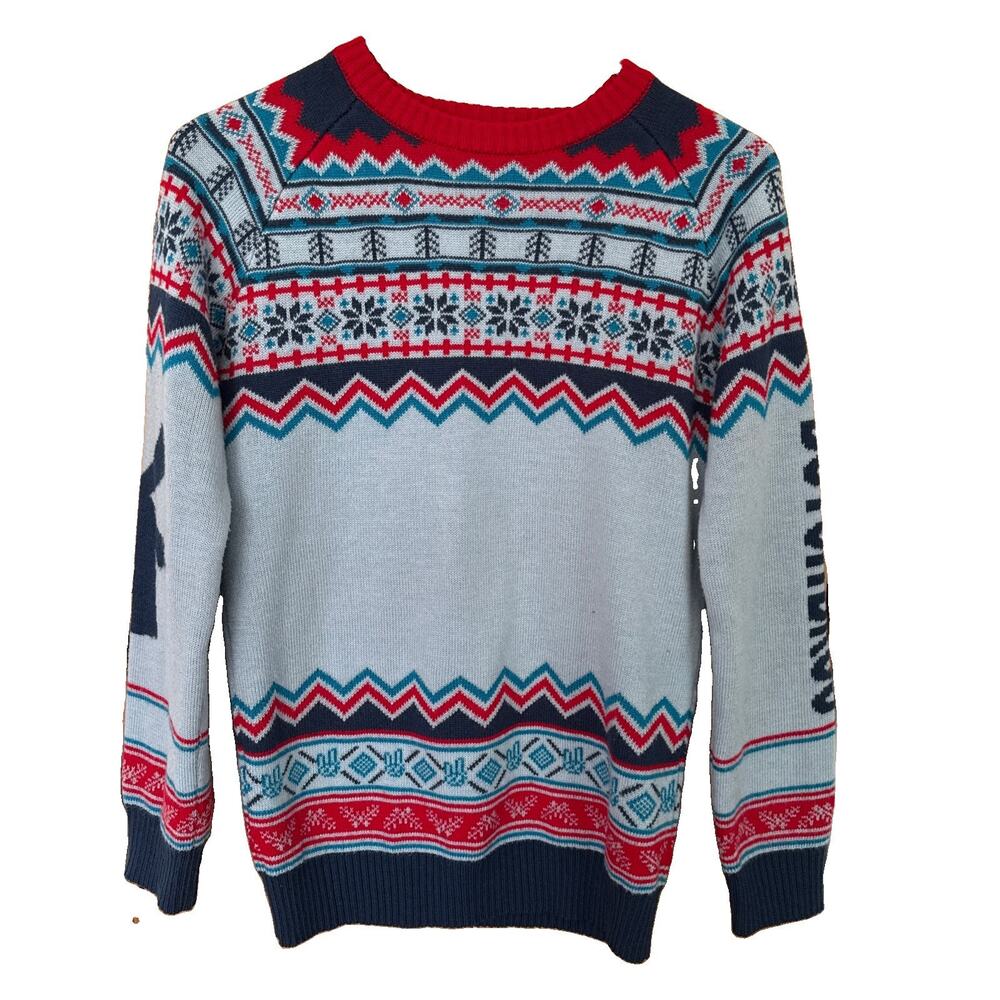 Dutch Bros Coffee Special Christmas Sweater Fair Isle Holiday Winter Snowflake S